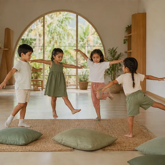 Niños del programa Horizonte practican movimiento